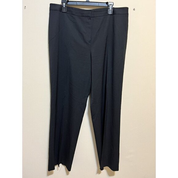 Lafayette 148 New York Zip  Barrow Stretch-Wool Pants Size 16 Black - Picture 2 of 9